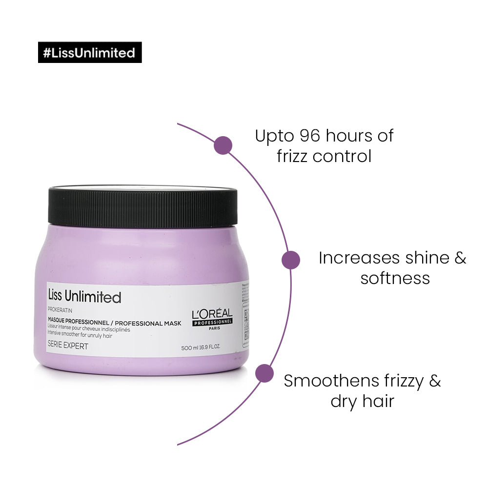 लोरियल प्रोफेशनल लिस अनलिमिटेड मास्क 500Ml