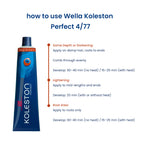 Wella Professionals Koleston Perfect Deep Browns Hair Color 4/77 Colorant Tube 60G