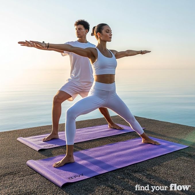 ALYV 6mm Non-Slip Yoga Mat Blue