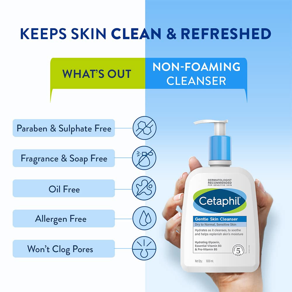 CETAPHIL GENTLE SKIN CLEANSER FOR DRY TO NORMAL SKIN 1000 ml