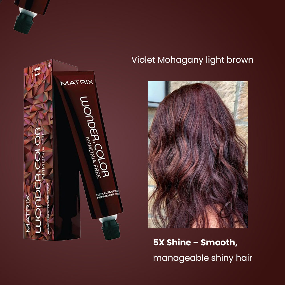 Matrix Wonder Color Ammonia Free 5.25 (Violet Mahogany Light Brown)_330 90g