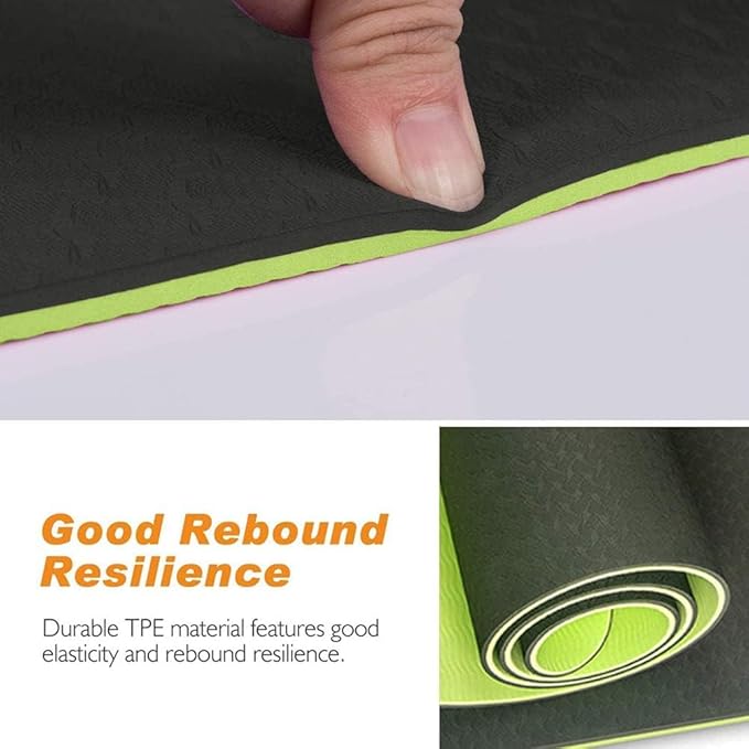 ALYV 6mm Non-Slip Yoga Mat Green