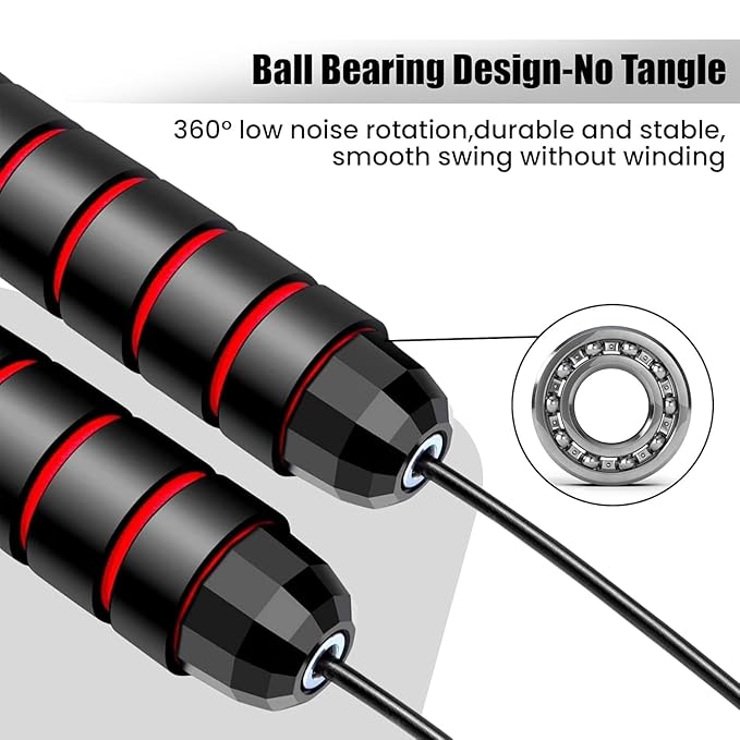 ALYV Black and Red Jump Rope
