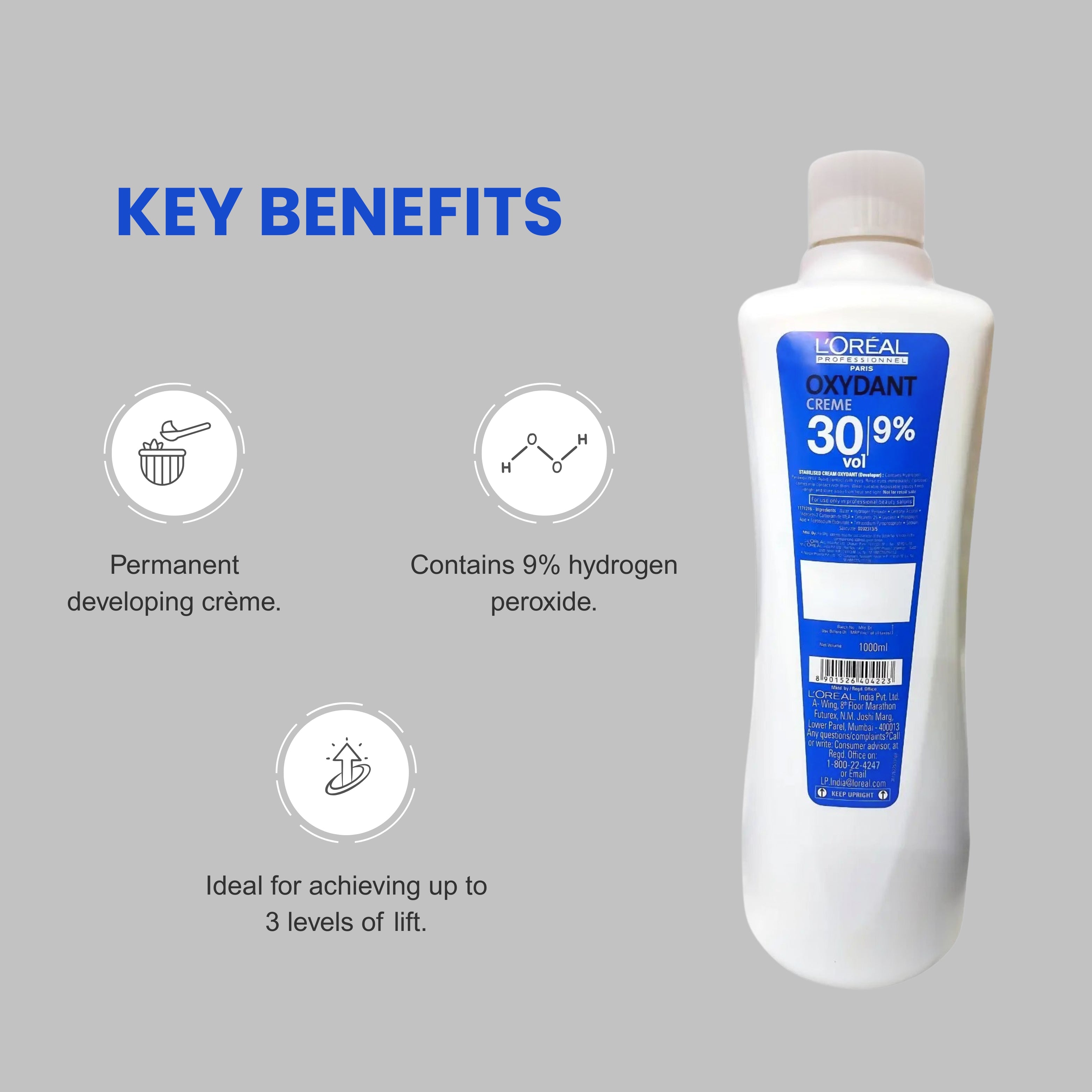 लोरियल ओरियोर डेवलपर 30 वॉल्यूम 1000Ml