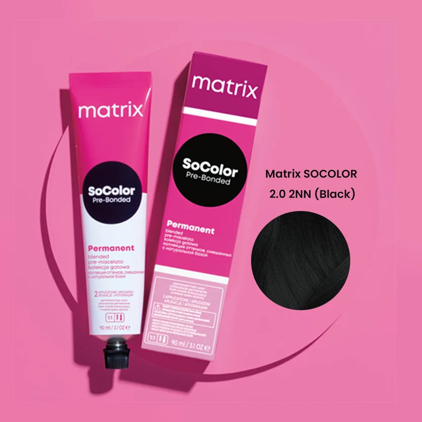 Matrix Socolor 2N Natural Black Hair Color + 20 Vol Developer 1000ml Combo