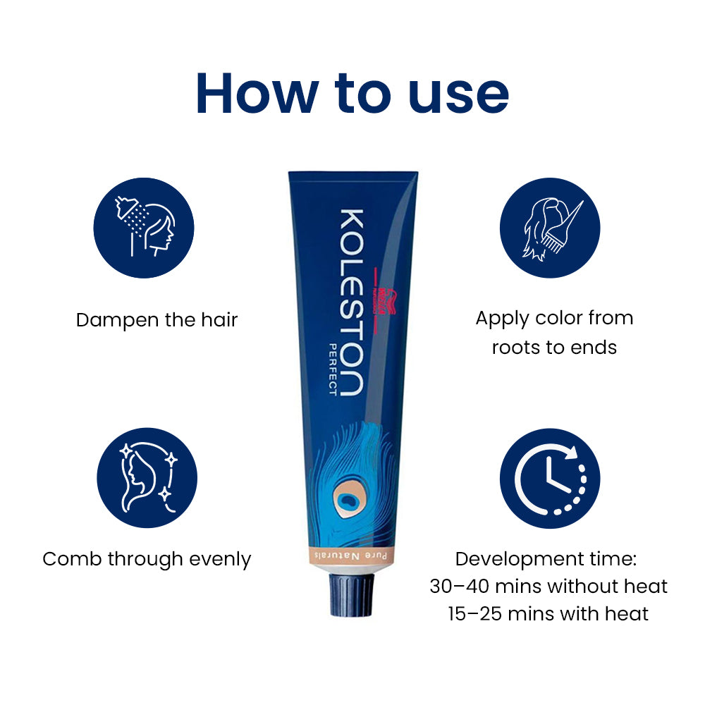Wella Professionals Koleston Perfect Pure Naturals Hair Color 44/0 Colorant Tube 60G_390