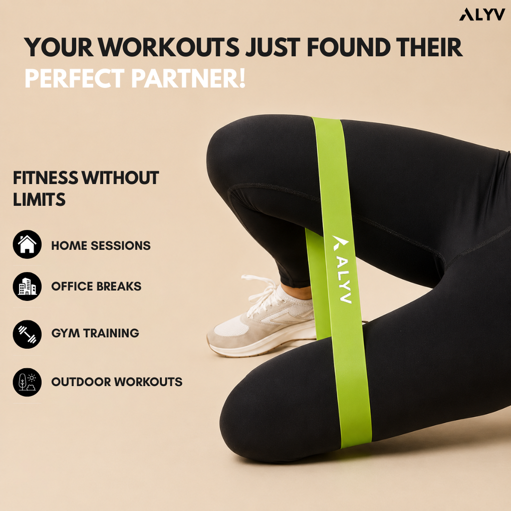ALYV Resistance Bands Set of 5 for Workout, Yoga & Gym