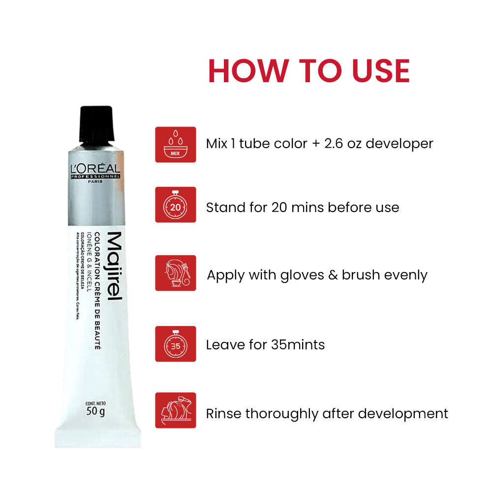 माजिरेल 5.60 लाइट ब्राउन विद रेड 50Ml