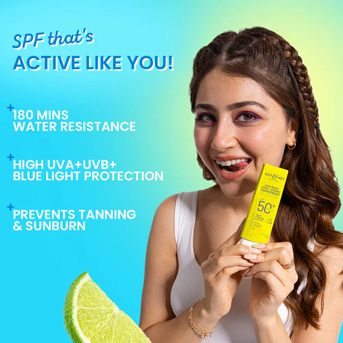DOT & KEY LIME RUSH SWIM + SPORTS SUNSCREEN SPF 50+ PA++++ 50g