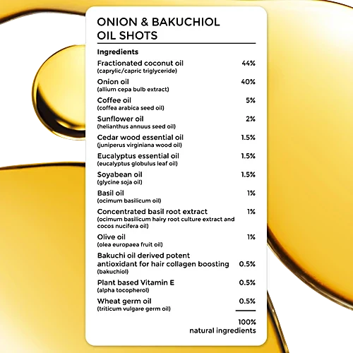 Brillare Onion & Bakuchiol Oil Shots-8 x 6Ml