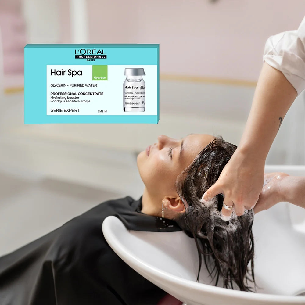 Loreal Hair Spa Smoothing Creambath 490ml + Hydrating Concentrate Combo