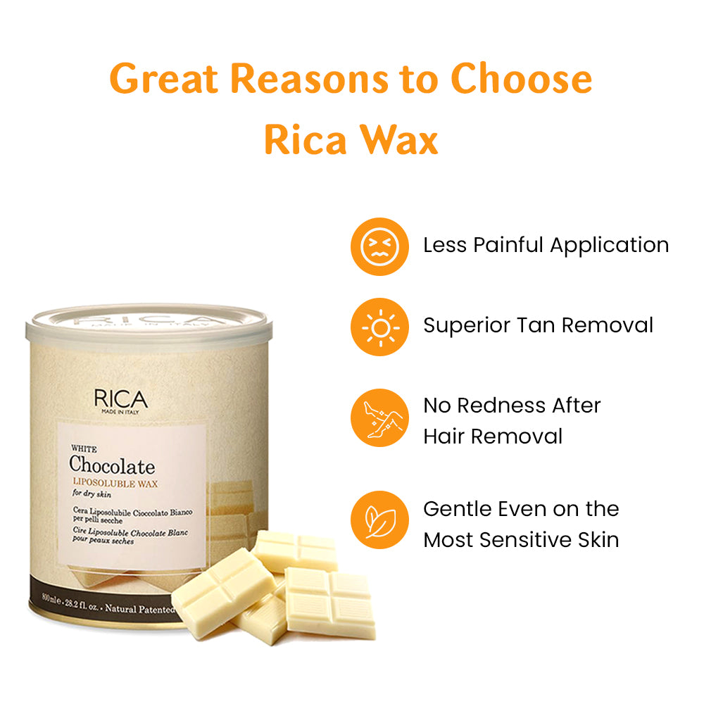 Rica White Chocolate Liposoluble Wax 800Ml
