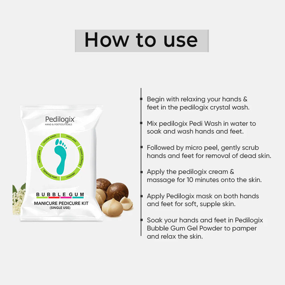 O3+ Pedilogix Bubblegum Manicure Pedicure Kit 55gm