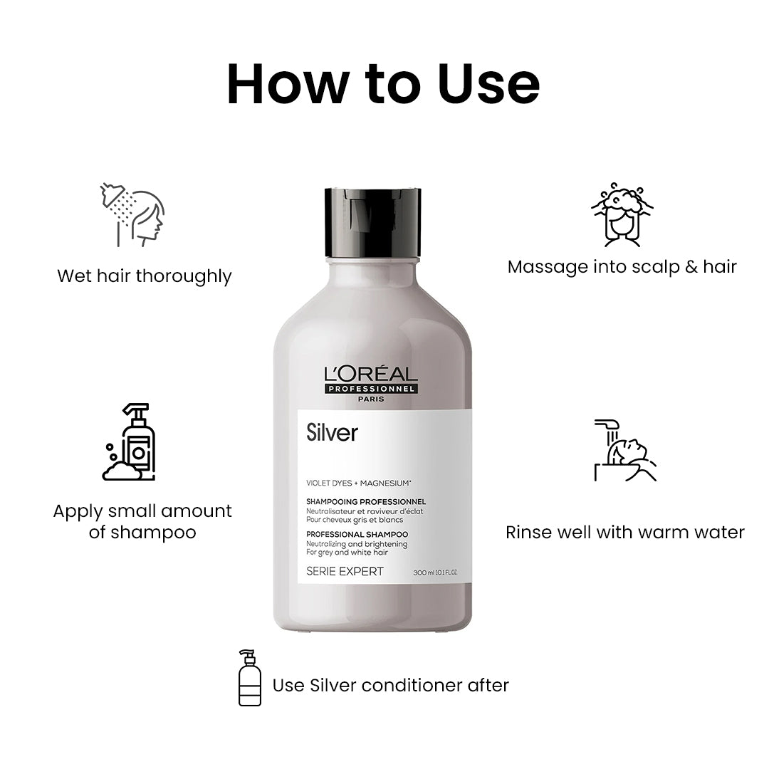 Loreal Silver Magnesium Shampoo 300Ml