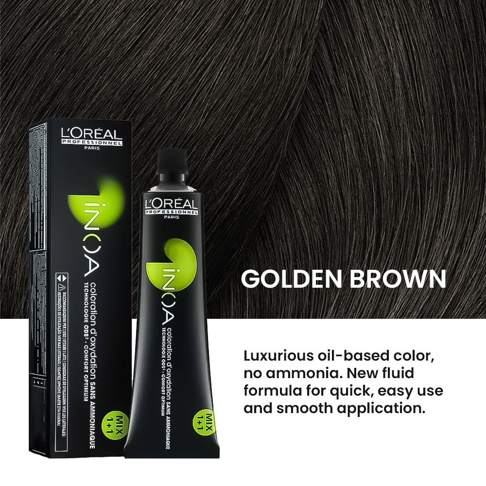Loreal Inoa Ammonia Free Hair Color 60G 4.3_565