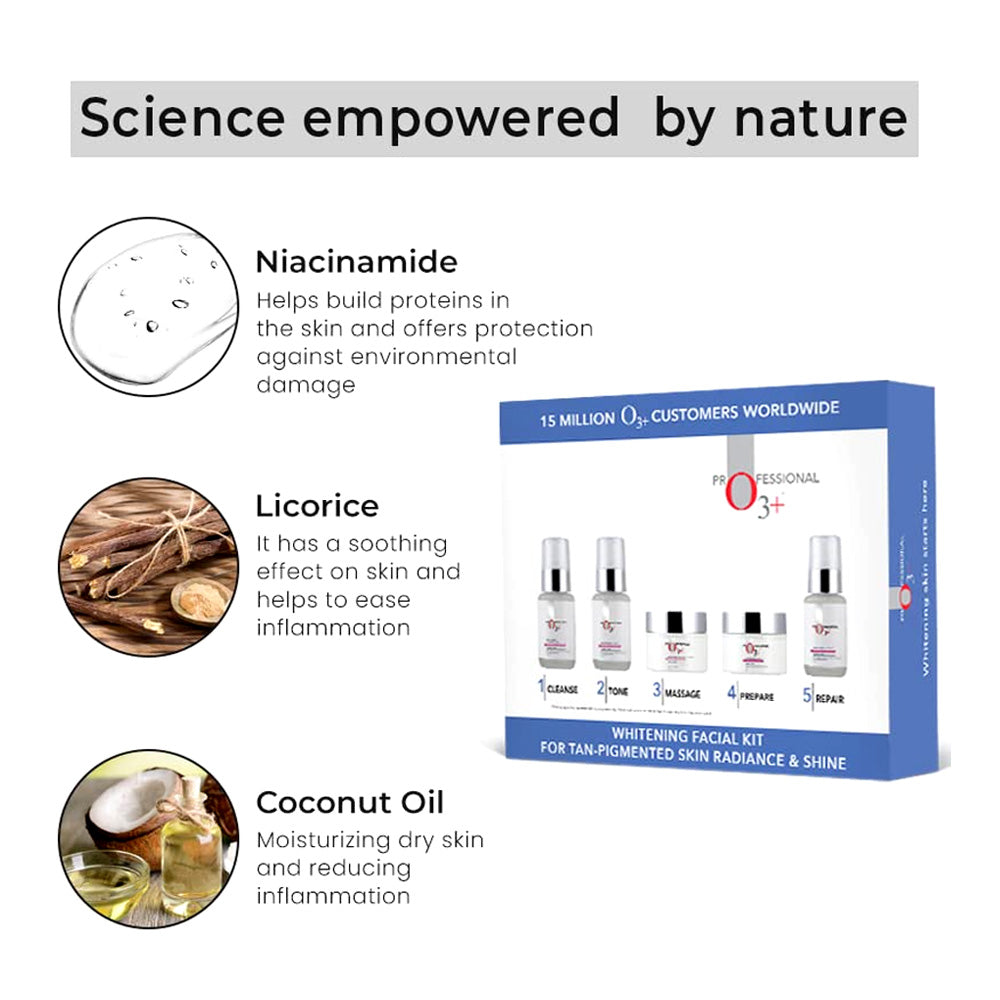 O3+ Whitening Facial Kit for Tan-Pigmented Skin 250gm