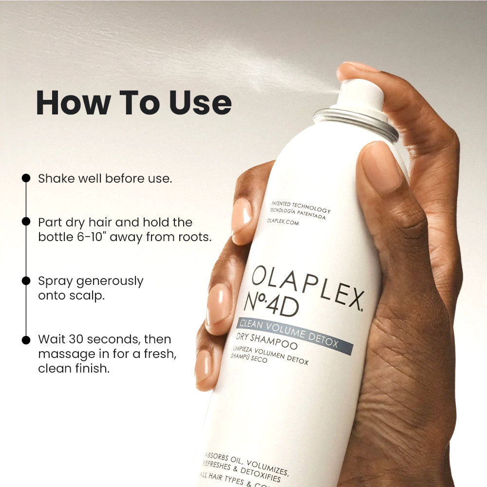 ಓಲಾಪ್ಲೆಕ್ಸ್ ಸಂಖ್ಯೆ 4D ಕ್ಲೀನ್ ವಾಲ್ಯೂಮ್ ಡಿಟಾಕ್ಸ್ ಡ್ರೈ ಶಾಂಪೂ (178g)