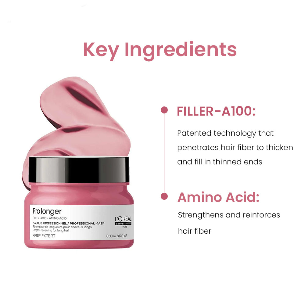 Loreal Professionnel Pro Longer Hair Mask For Long Hair With Thinned Ends, Serie Expert (250Gm)