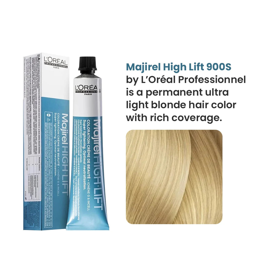 Loreal Majirel Hair Color Shade 900s Ultra light Blond + Developer 1000ml Combo