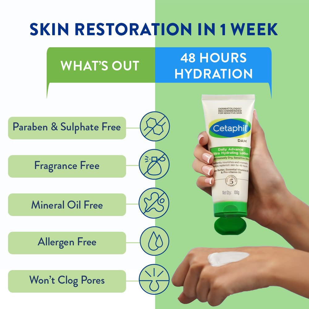 CETAPHIL DAM DAILY ADVANCE ULTRA HYDRATING LOTION 100G