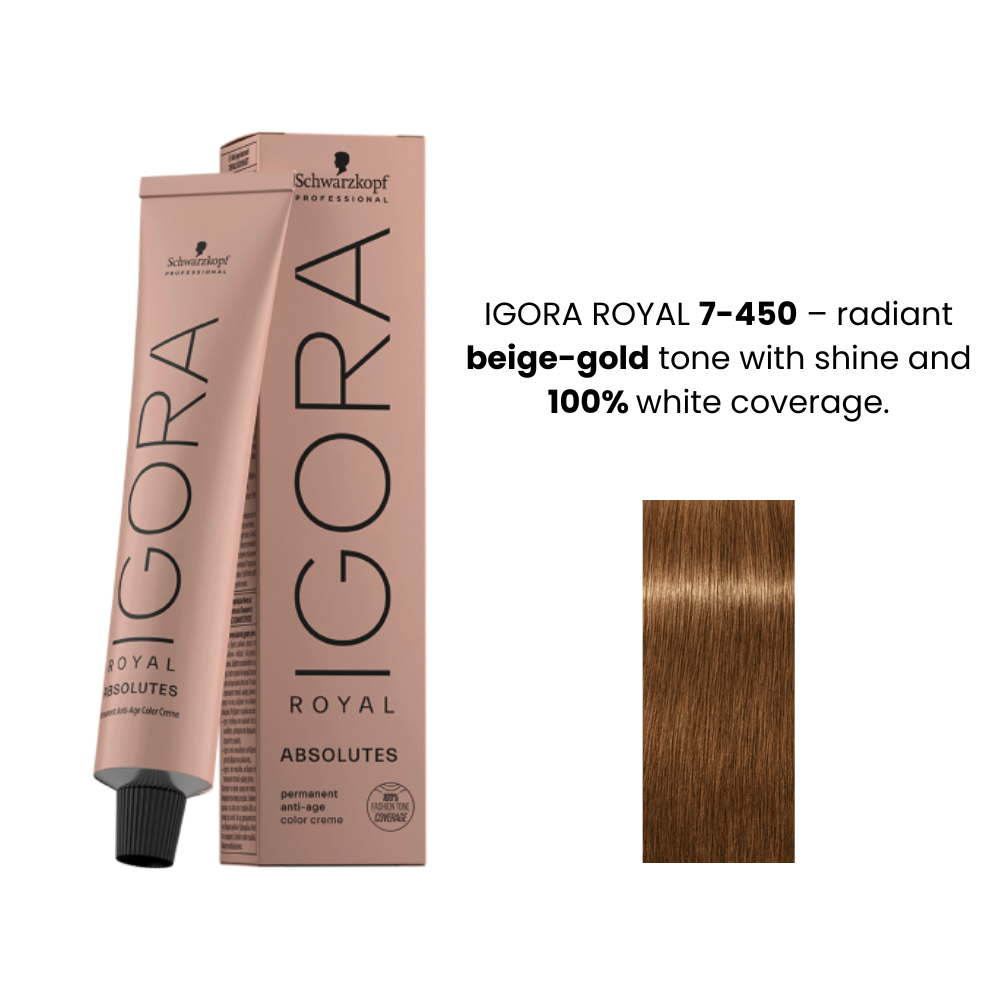 Schwarzkopf Igora Royal Absolutes 7-450 Medium Blonde Beige Gold