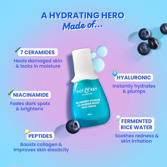 Dot & Key Blueberry Hydrate 12% Barrier Boost Face Serum 30ml