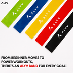 ALYV Resistance Bands Set of 5 for Workout, Yoga & Gym