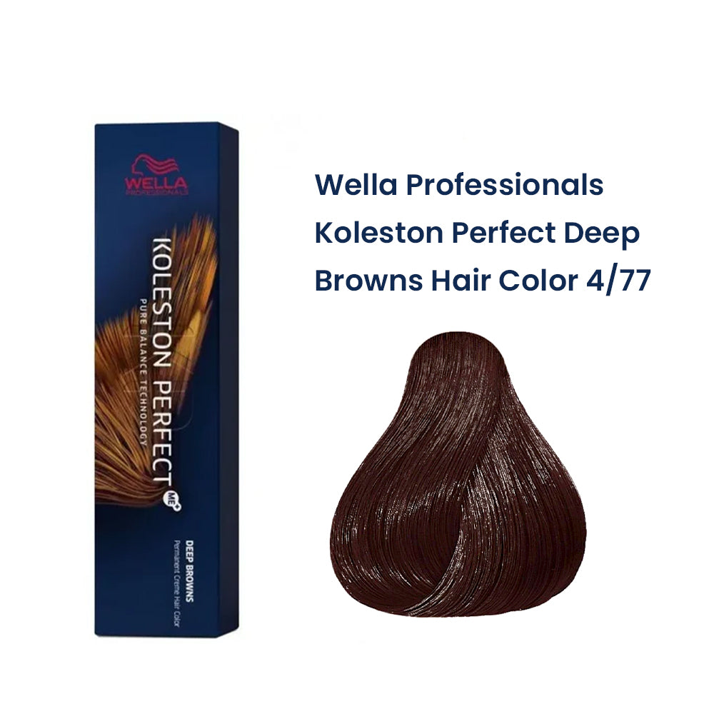 Wella Professionals Koleston Perfect Deep Browns Hair Color 4/77 Colorant Tube 60G