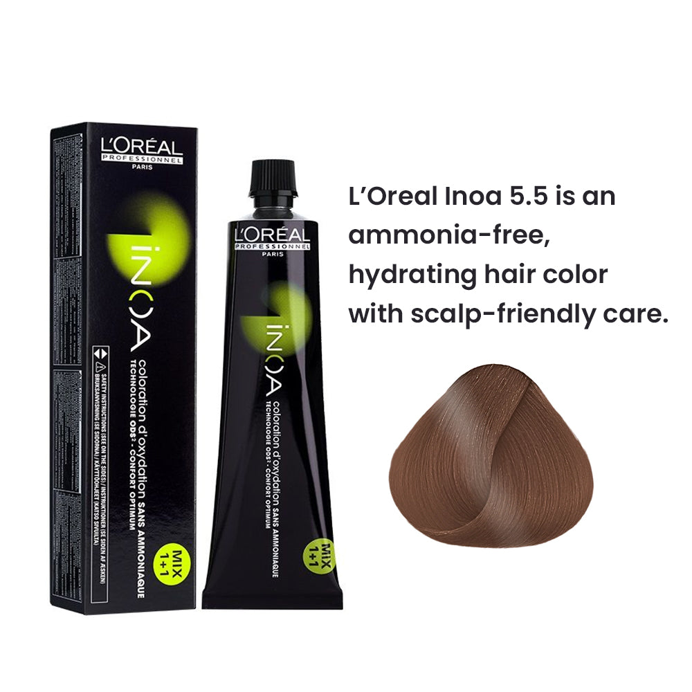 Loreal Inoa 5.5 Hair Color Light Mahagany Brown 60gm