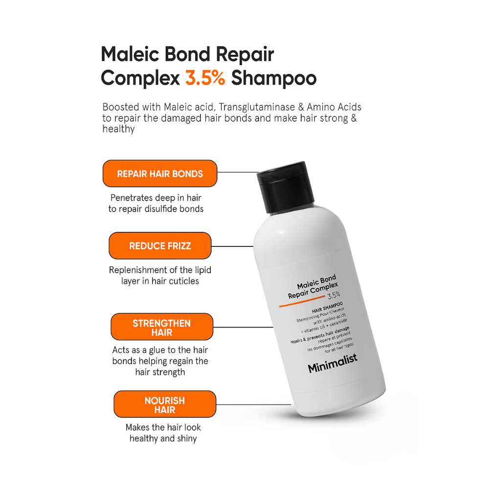 MINIMALIST MALEIC BOND REPAIR COMPLEX 3.5% HAIR SHAMPOO 250ML .