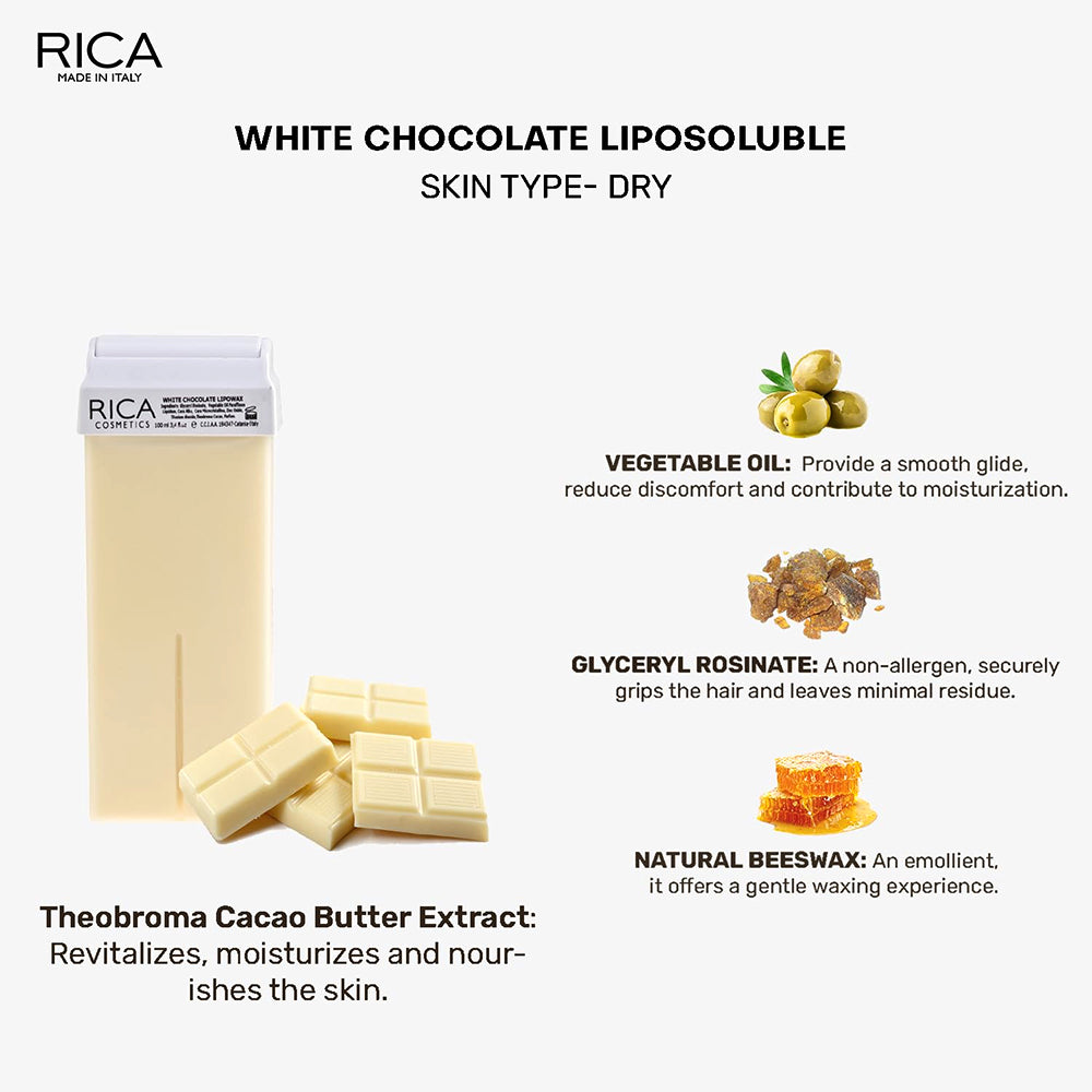 Rica Wax White Chocolate Roll-On Wax 100ml