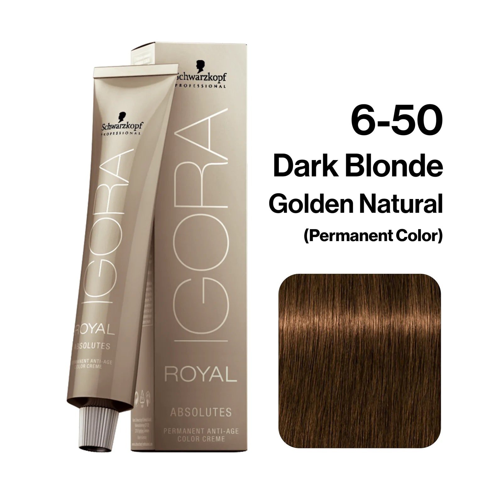 Schwarzkopf - Igora Royal Absolutes Hair Color 6-50 Natural Golden Dark Blonde 60 ml