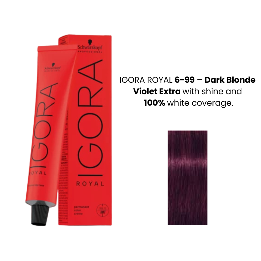 SCHWARZKOPF IGORA ROYAL HAIR COLOR SHADE NO 6-99(60ML)