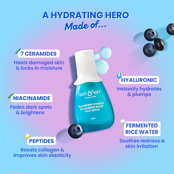 Dot & Key Blueberry Hydrate 12% Barrier Boost Face Serum 30ml