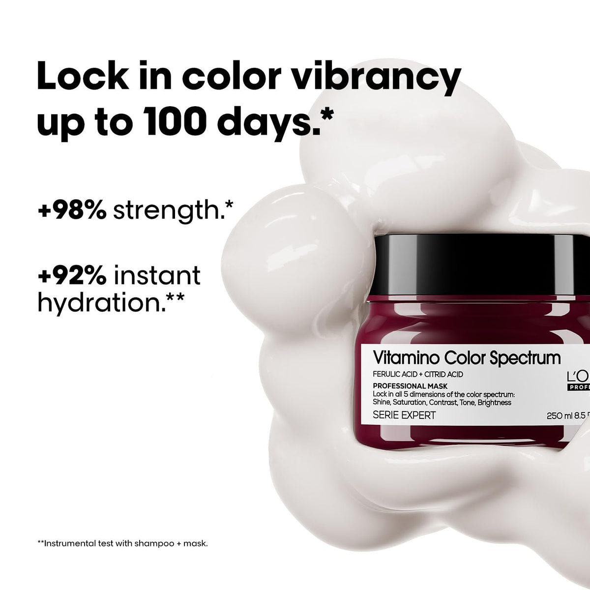 Loreal Professionnel Vitamino Color Spectrum Shampoo, Hair Mask & Glass Shine Serum combo