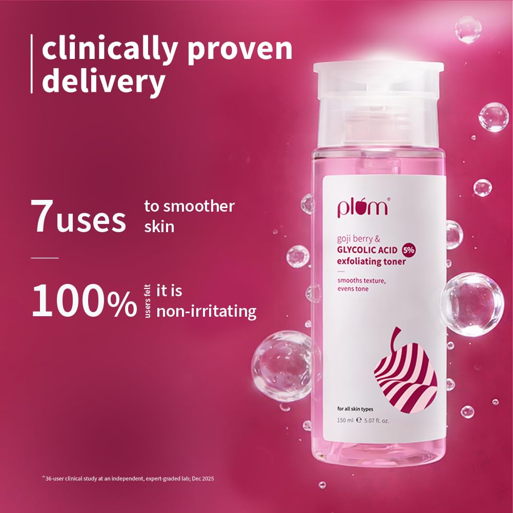 Plum 5% Glycolic Acid & Goji Berry Exfoliating Toner 150ml