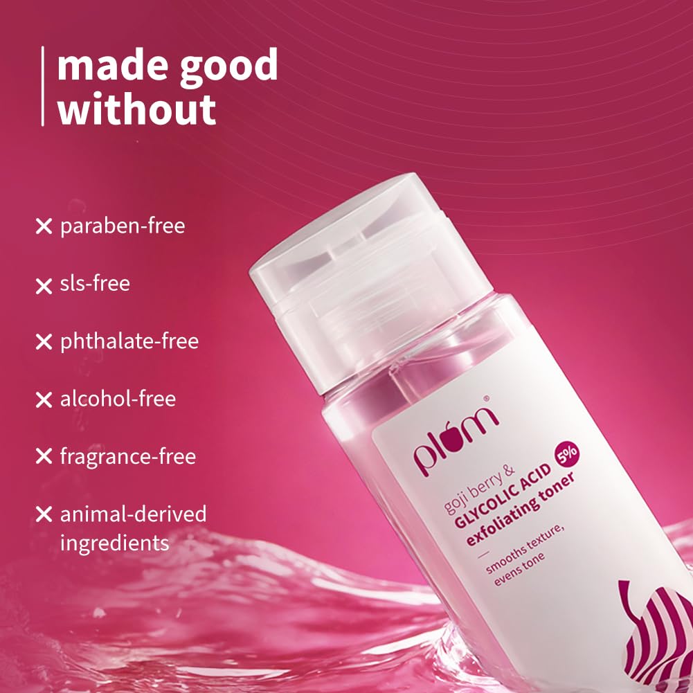 Plum 5% Glycolic Acid & Goji Berry Exfoliating Toner 150ml