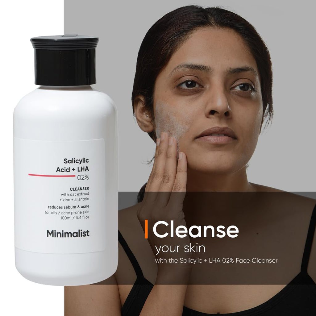 Minimalist Anti-Acne Kit, Skincare Routine Kit for Unisex, Salicylic Acid Face Wash, Vitamin B5 Moisturizer, and Salicylic Acid Serum Combo