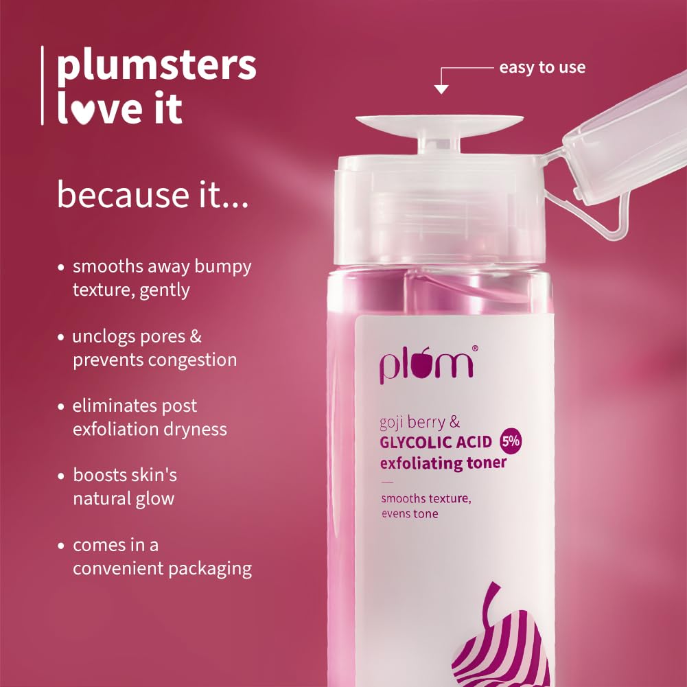 Plum 5% Glycolic Acid & Goji Berry Exfoliating Toner 150ml