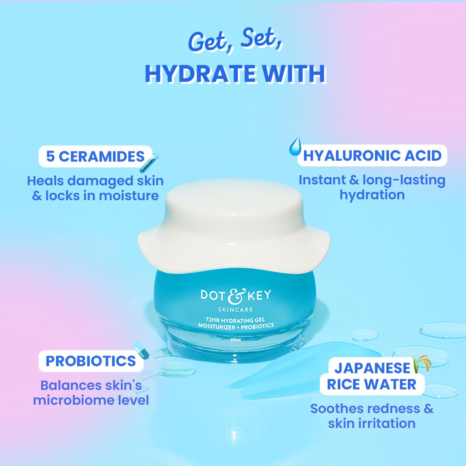 DOT & KEY 72Hr Hydrating Gel 60ml