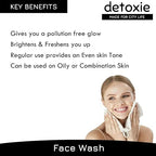 detoxie Anti-Pollution & De-Tan Refreshing Face Wash - 100ml