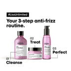 Loreal Professionnel Liss Unlimited Shampoo, Hair Mask & Hair Serum Combo
