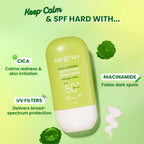 Dot & Key Cica Calming Skincare Combo | Cleanser 100ml, Serum 30ml, Night Gel 60ml, Sunscreen 50g