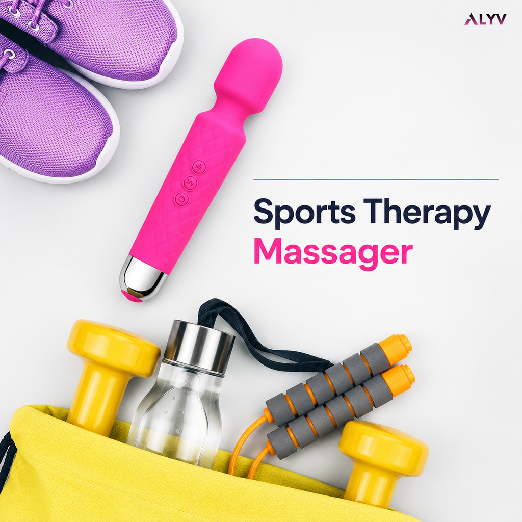 ALYV Rechargeable Full Body Massager for Women & Men | Cordless Electric Handheld Body Massager with Multiple Vibration Modes | Waterproof  Body Massager | Pink