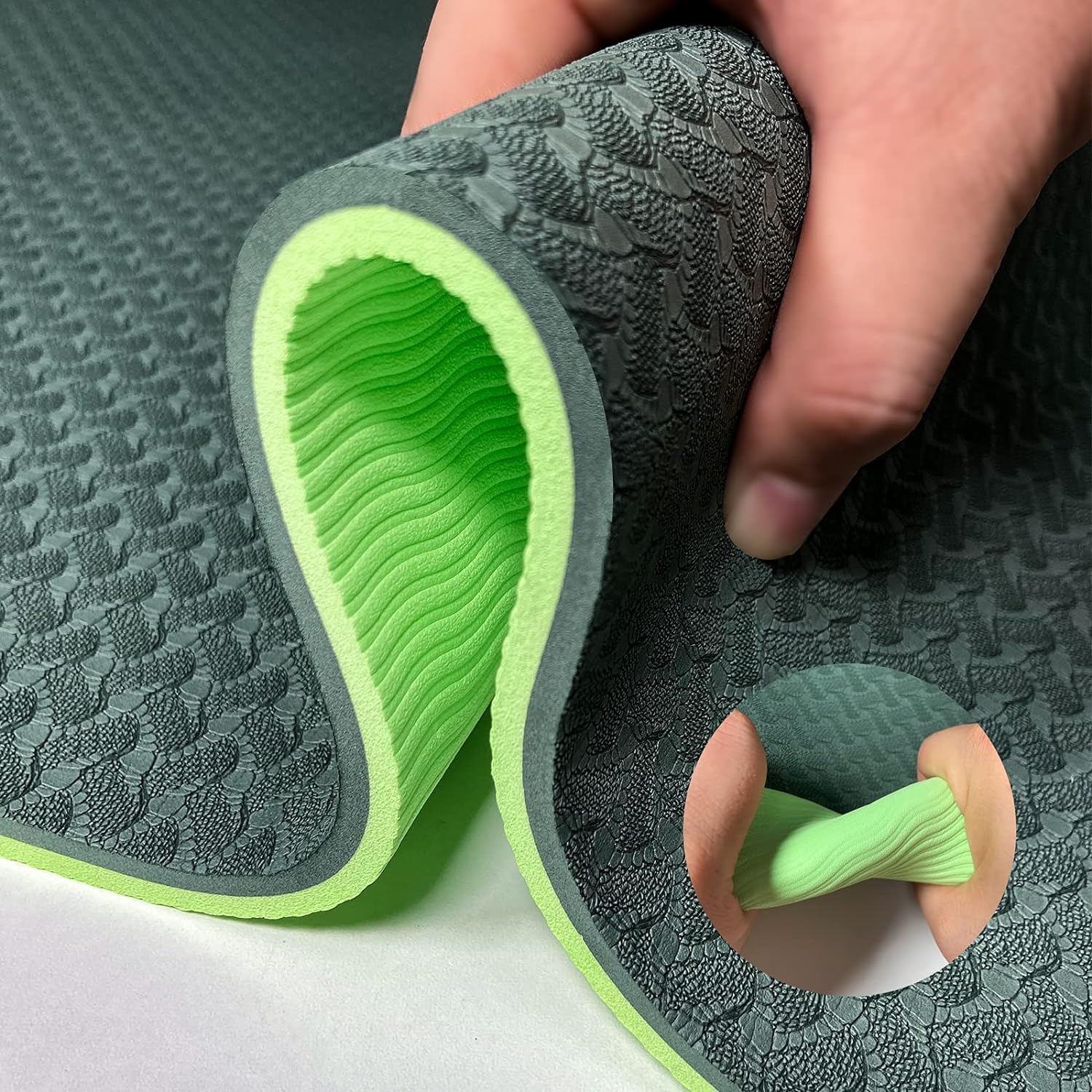 ALYV 6mm Non-Slip Yoga Mat Green