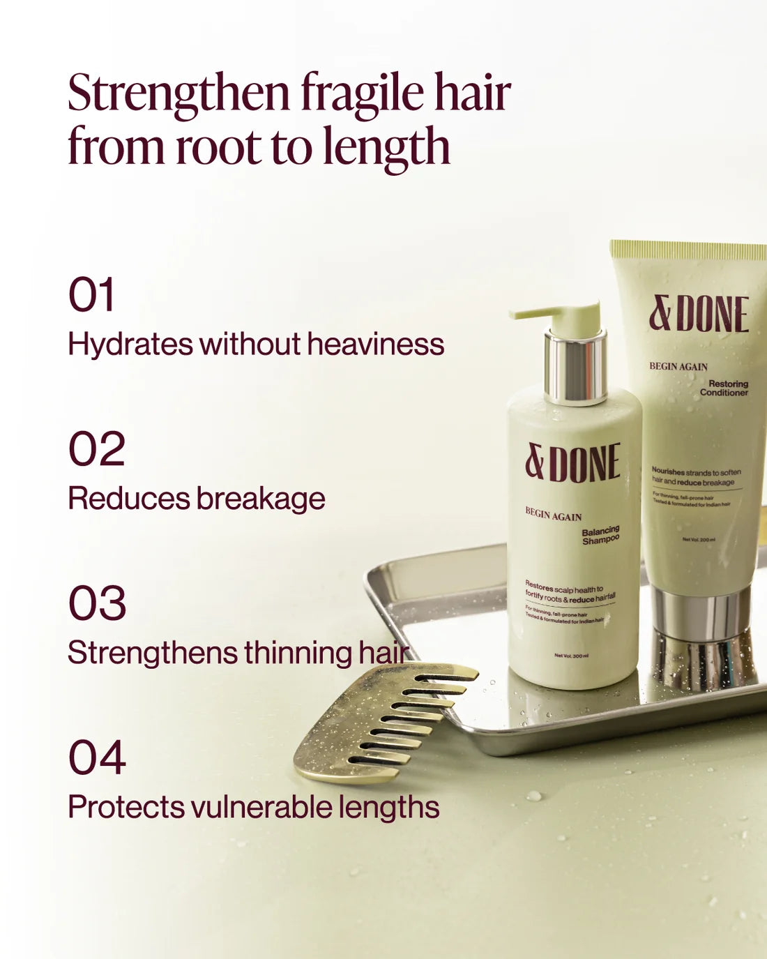 &Done Begin Again Balancing shampoo & conditioner Combo