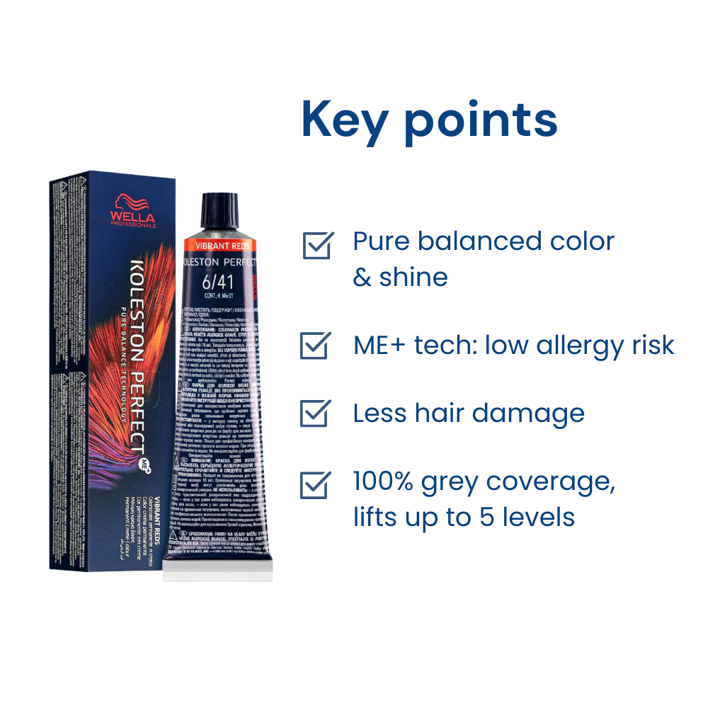 Wella Professionals Koleston Perfect Hair Color 6/41 Colorant Tube 60G