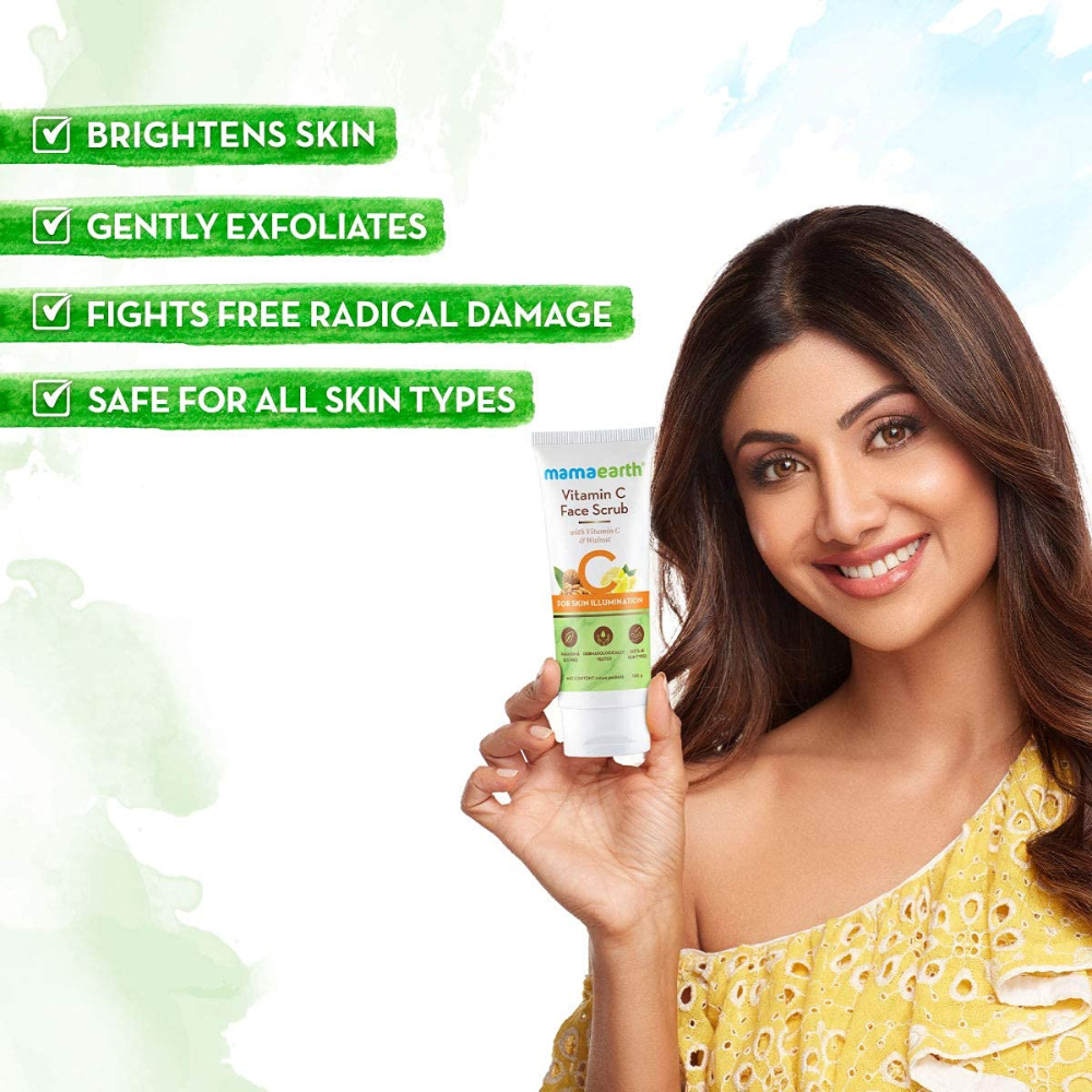Mamaearth Vitamin C Face Scrub 100 Gms