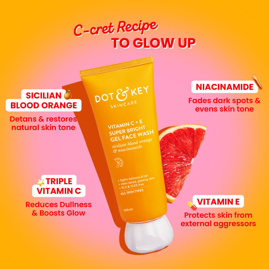 DOT & KEY Vitamin C + E Super Bright Gel Face Wash 175ml