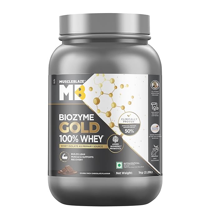 MB Biozyme Gold Whey 1Kg Double Rich Chocolate
